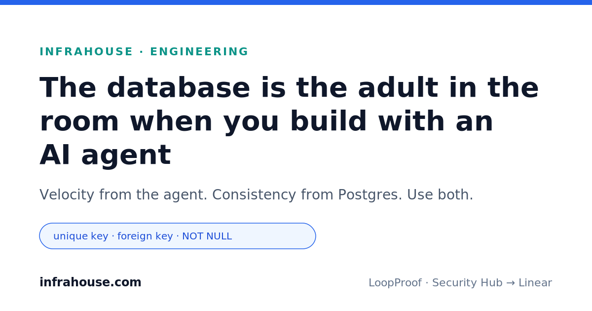 The database is the adult in the room when you build with an AI agent